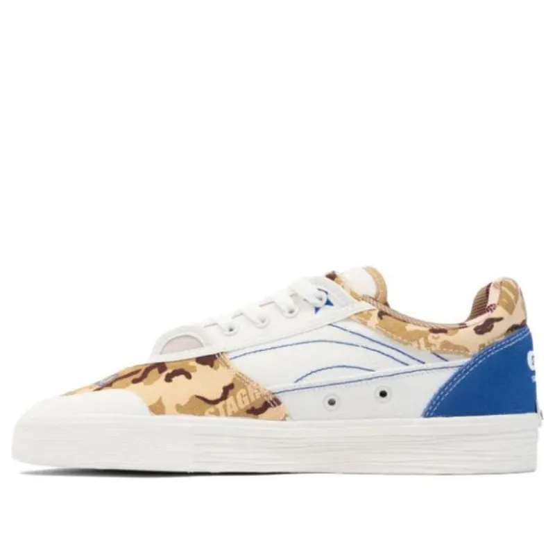 Li-Ning Wave Low 50/50 'White Brown Blue Special Box' AECS045-2 sold by KicksCrew