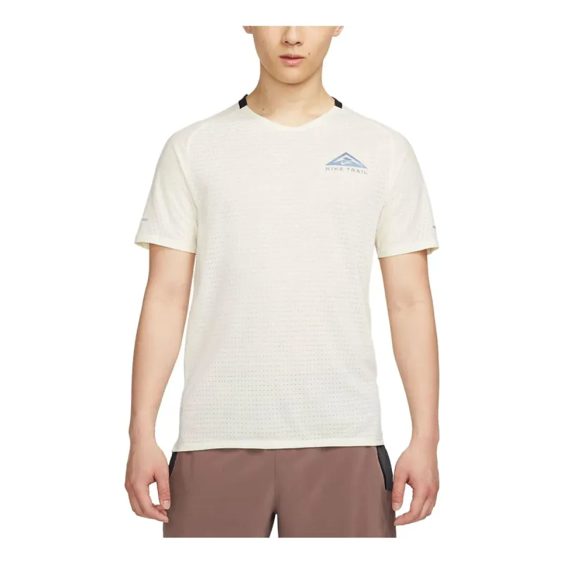 Nike Dri-FIT Trail Solar Chase Short Sleeve Trail Running T-Shirt 'Coconut Milk' DV9306-113 sold by KicksCrew