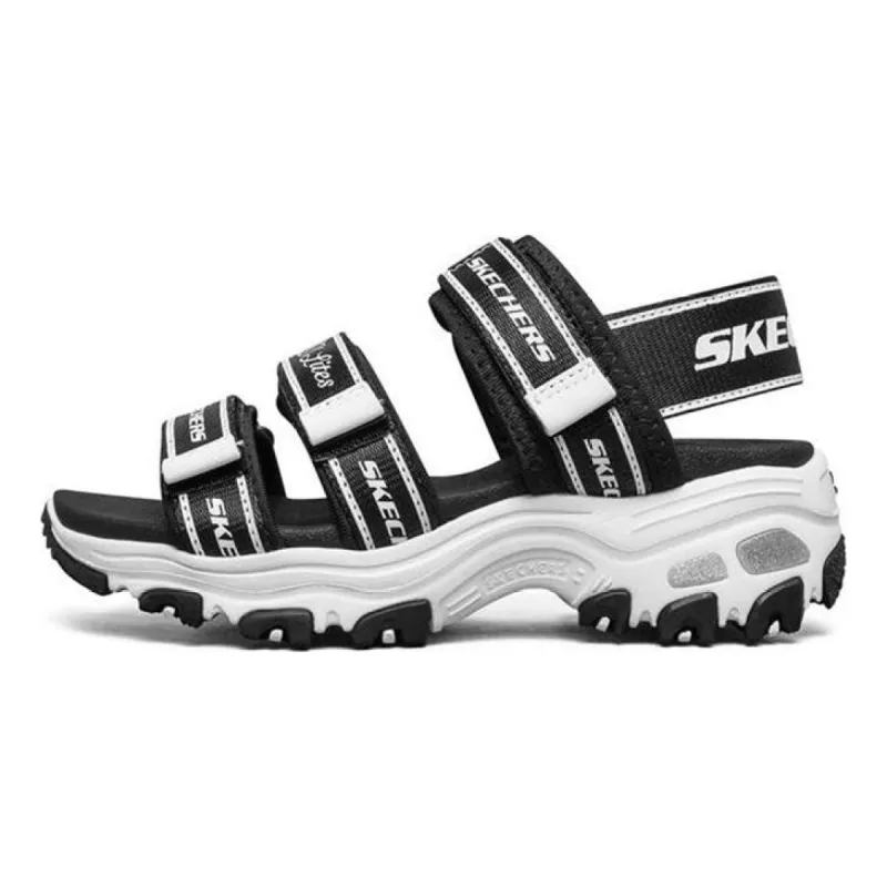 (GS) Skechers Dlites Sandals 'Black White' 664167L-BLK sold by KicksCrew