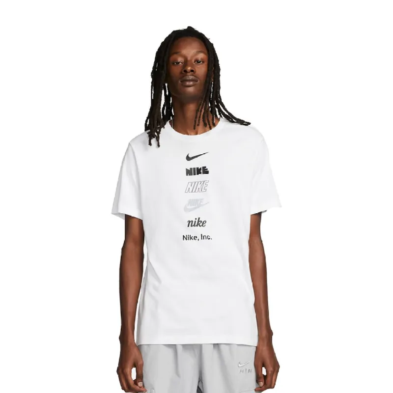 Nike Multi Stack Logo T-Shirt 'White' DZ2875-100 sold by KicksCrew