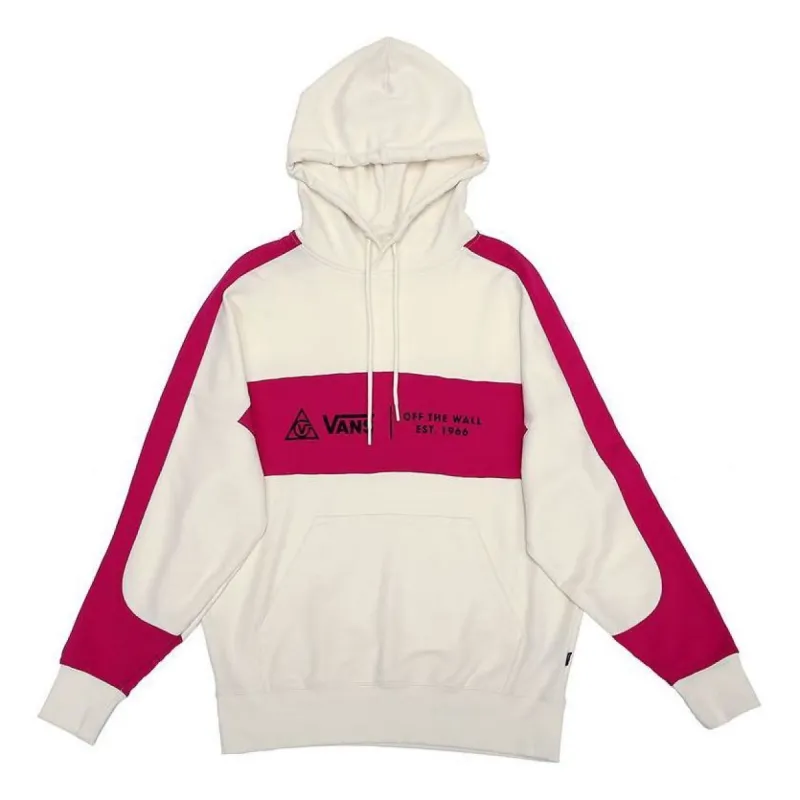 (WMNS) Vans Colorblock Pullover Hoodie 'White Red' VN0A4RBLZL0 sold by KicksCrew