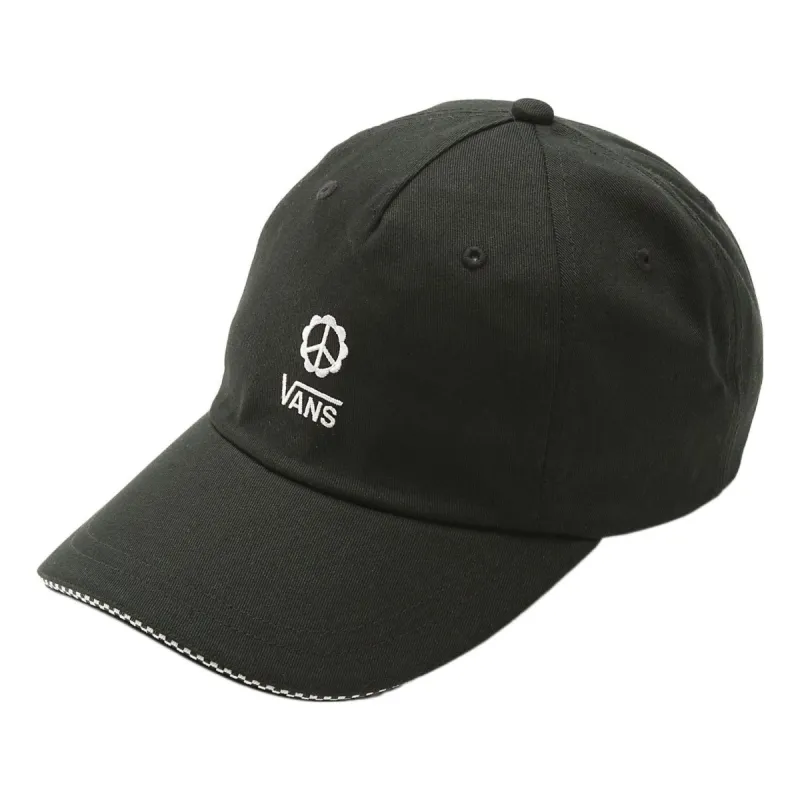 (WMNS) Vans Logo Cotton Snapback Cap 'Black White' VN0A4OVQ63M sold by KicksCrew
