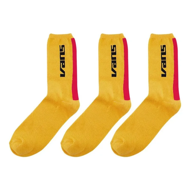 Vans Mid-calf Socks 3 Pack 'Yellow Red Black' VN0A4MLR50X sold by KicksCrew