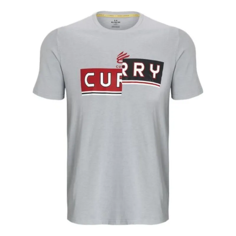 Under Armour Curry Logo Basketball T-shirt 'Grey' 1377543-011 sold by KicksCrew