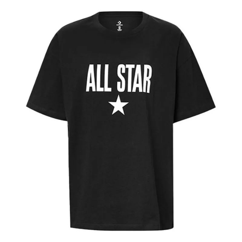 (WMNS) Converse All Star Logo T-Shirt Asia Sizing 'Black White' 10020932-A02 sold by KicksCrew