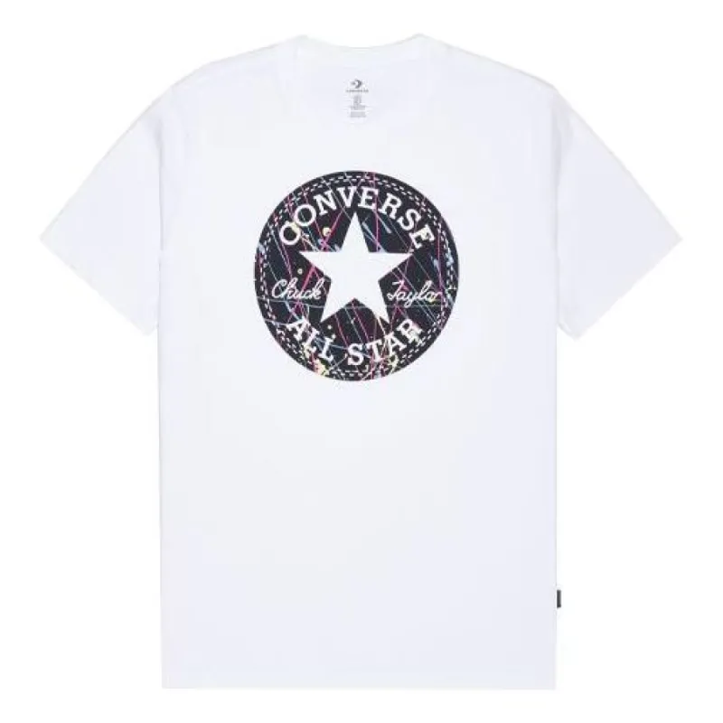 Converse Splatter Paint Chuck Taylor Patch Graphic Tee 'White' 10021506-A03 sold by KicksCrew