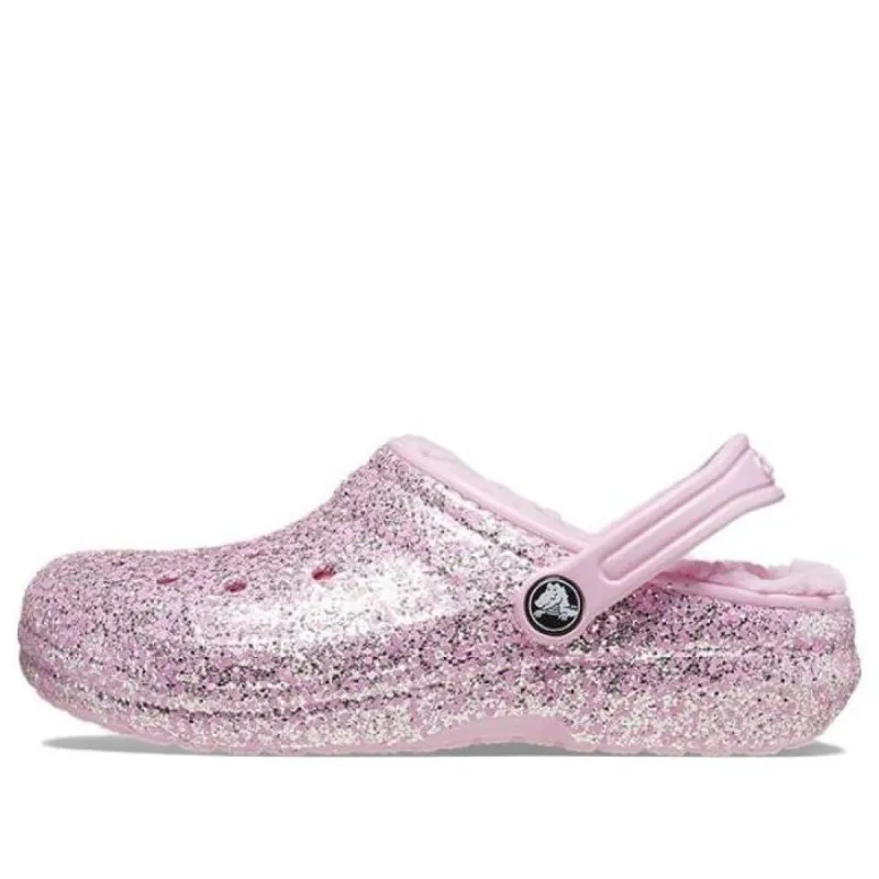 (GS) Crocs Classic Lined Glitter Clogs 'Pink' 207463-6S0 sold by KicksCrew