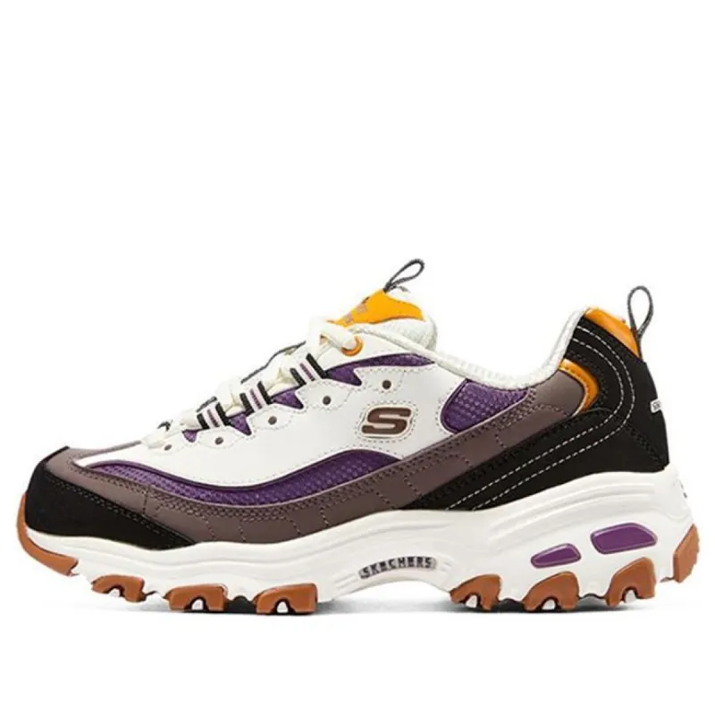 (WMNS) Skechers D'lites 1.0 Sneakers 'White Brown Black' 66666179-NTMT sold by KicksCrew