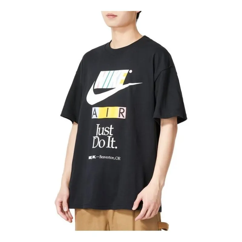 Nike Just Do It T-Shirt 'Black White' FB9779-010 sold by KicksCrew