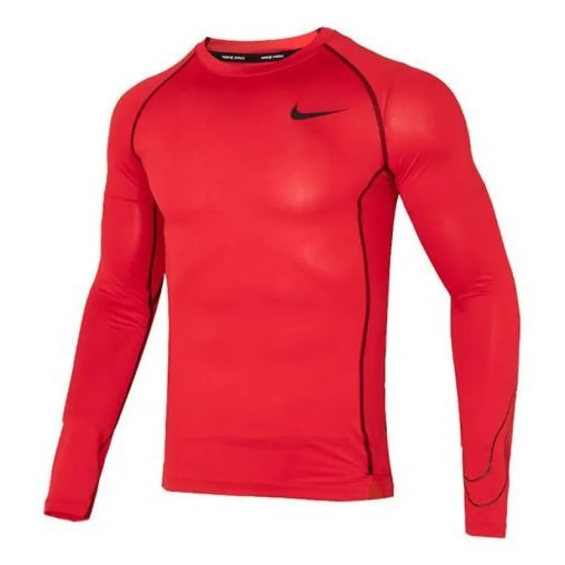 Nike Pro Dri-FIT Tight-Fit Long-Sleeve T-Shirt 'Red' DD1991-657 sold by KicksCrew