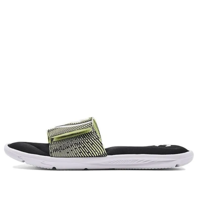 Under Armour Ignite 6 Graphic Strap Slide Sandals 'Black Green' 3024450-008 sold by KicksCrew