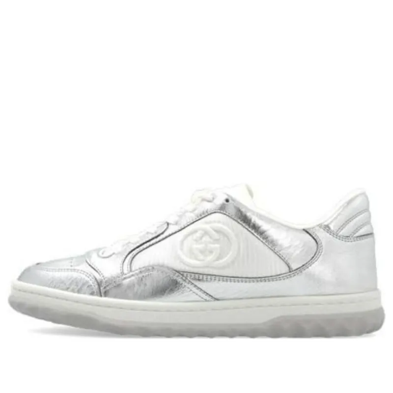 (WMNS) GUCCI Mac80 Embroidered Sneakers 'White Silver' 750834-AACA9-8141 sold by KicksCrew