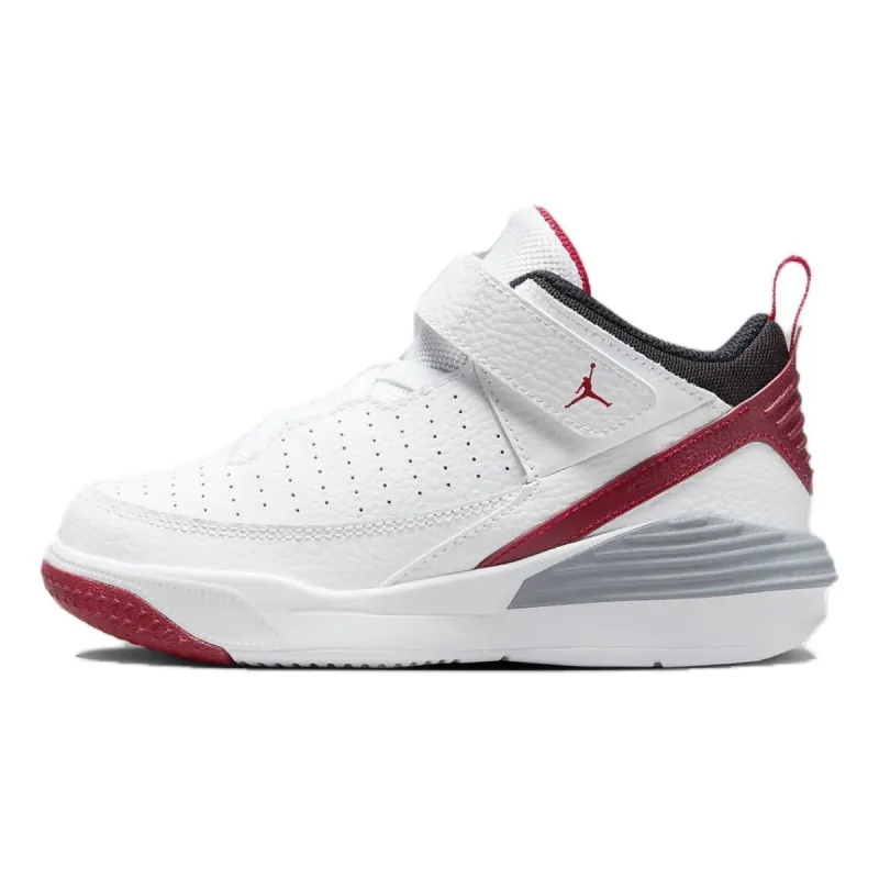 (PS) Air Jordan Max Aura 5 'White Varsity Red' DZ4354-101 sold by KicksCrew