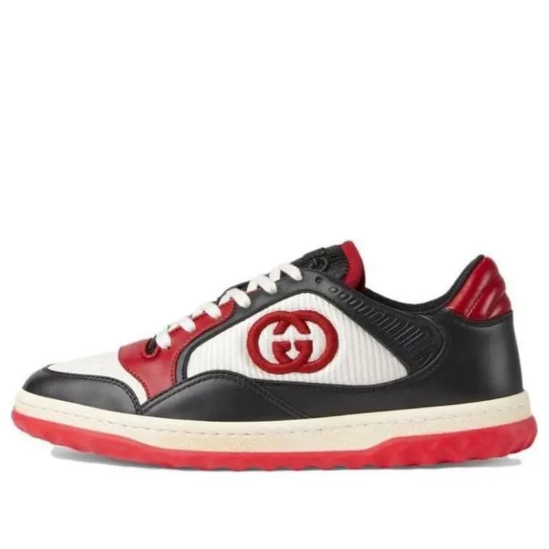 (WMNS) GUCCI MAC80 Embroidered Sneakers 'Black Red' 762501-AACNW-1051 sold by KicksCrew