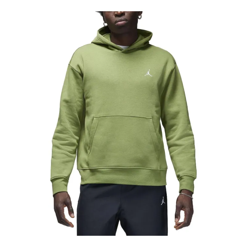 Air Jordan Brooklyn Fleece Printed Pullover Hoodie 'Light Olive Green' FJ7774-340 sold by KicksCrew