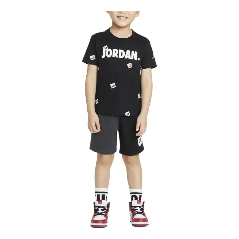 (GS) Air Jordan Jumpman Toddler T-Shirt and Shorts Set 'Black' 75A601-023 sold by KicksCrew