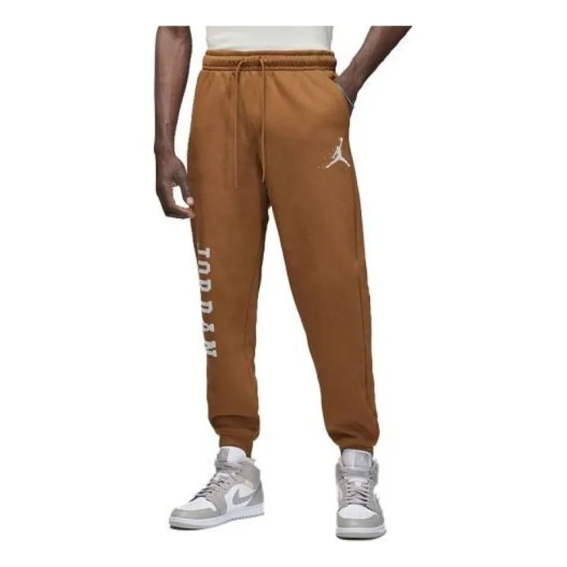 Air Jordan Essentials Holiday Fleece Pants 'Light British Tan' FD7467-281 sold by KicksCrew