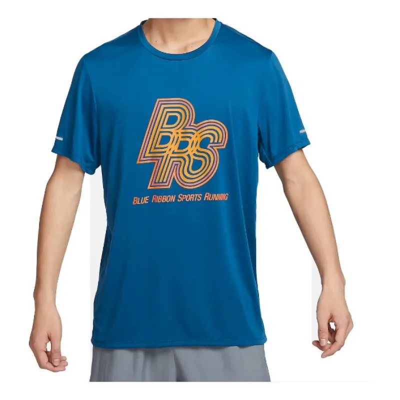 Nike Running Energy Rise 365 Dri-FIT Short-Sleeve Top 'Court Blue Orange' FN3295-476 sold by KicksCrew