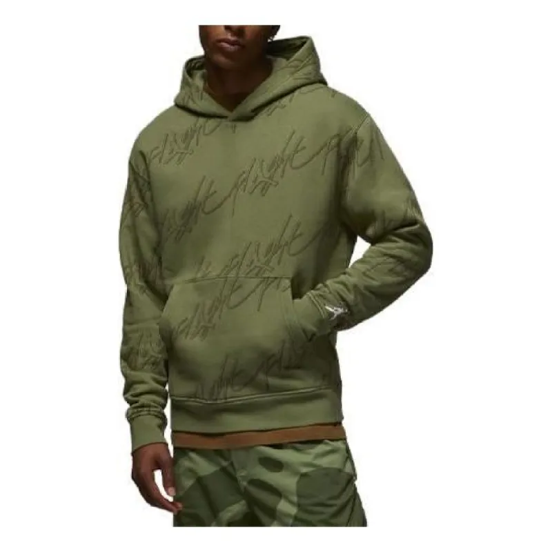 Air Jordan Flight Graphic Fleece Pullover Hoodie 'Green' FB7318-340 sold by KicksCrew