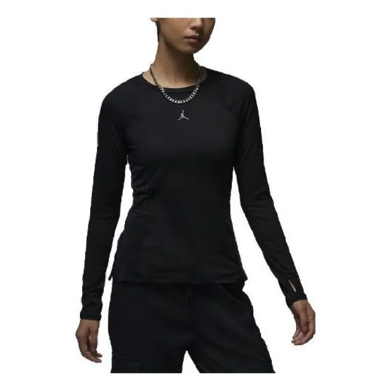 (WMNS) Air Jordan Long Sleeve Base Layer 'Black' FD7383-010 sold by KicksCrew