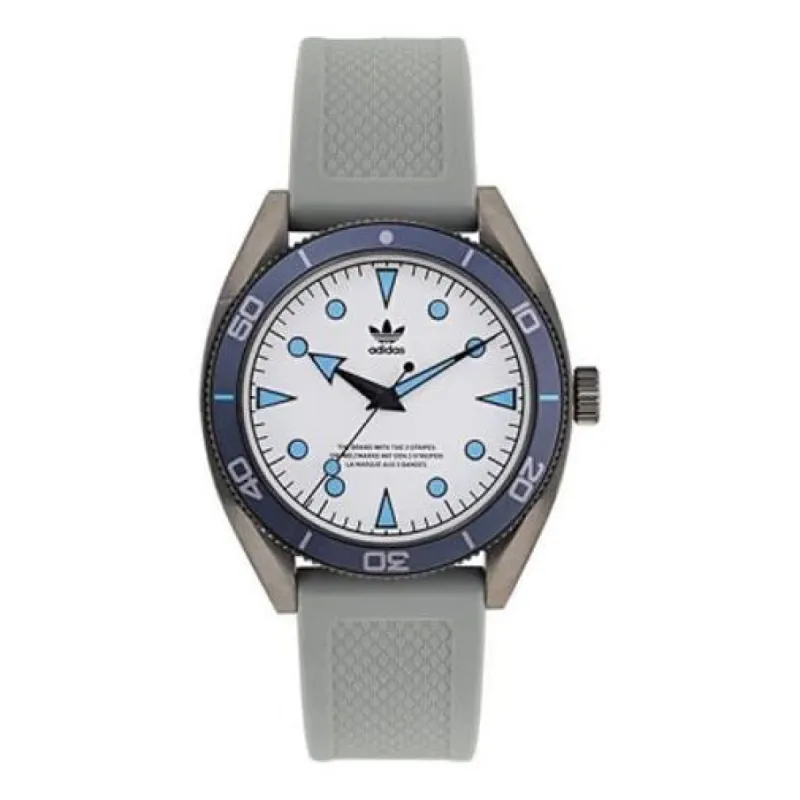 adidas Unisex Gray Silicone Strap Watch 'Grey White' AOFH220032I sold by KicksCrew
