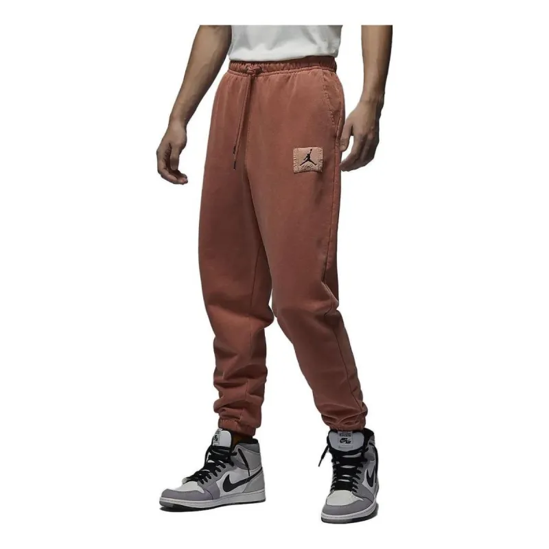 Air Jordan Essential Fleece Washed Trousers 'Orange' FB7299-810 sold by KicksCrew