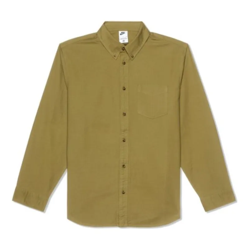 Nike Life Long Sleeve Oxford Button Down Shirt 'Pacific Moss' FN3125-307 sold by KicksCrew