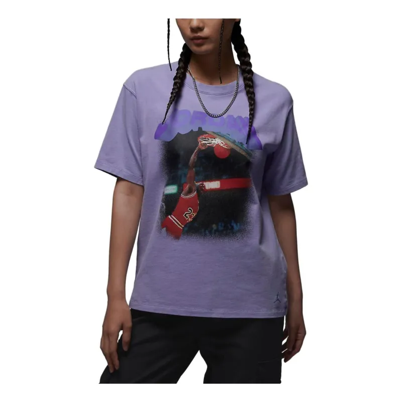 (WMNS) Air Jordanitage Graphic T-Shirt 'Purple' FB5138-500 sold by KicksCrew