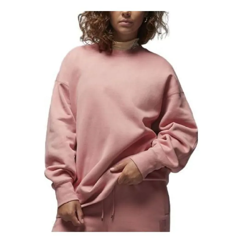 (WMNS) Air Jordan Flight Fleece Crewneck Sweatshirt 'Pink' FB5116-618 sold by KicksCrew