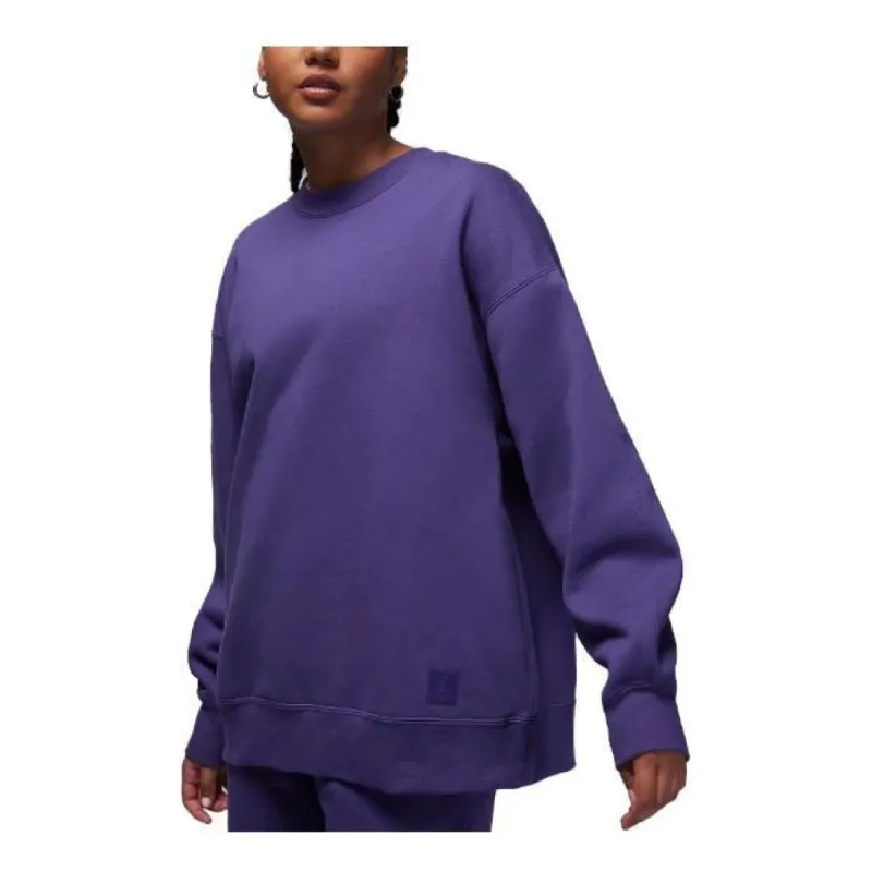 (WMNS) Air Jordan Flight Fleece Crewneck Sweatshirt 'Purple' FB5116-502 sold by KicksCrew