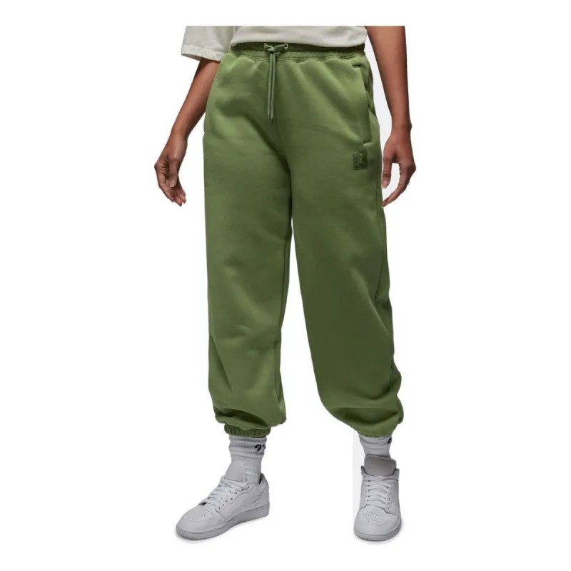 (WMNS) Air Jordan Flight Fleece Trousers 'Green' FB5114-340 sold by KicksCrew