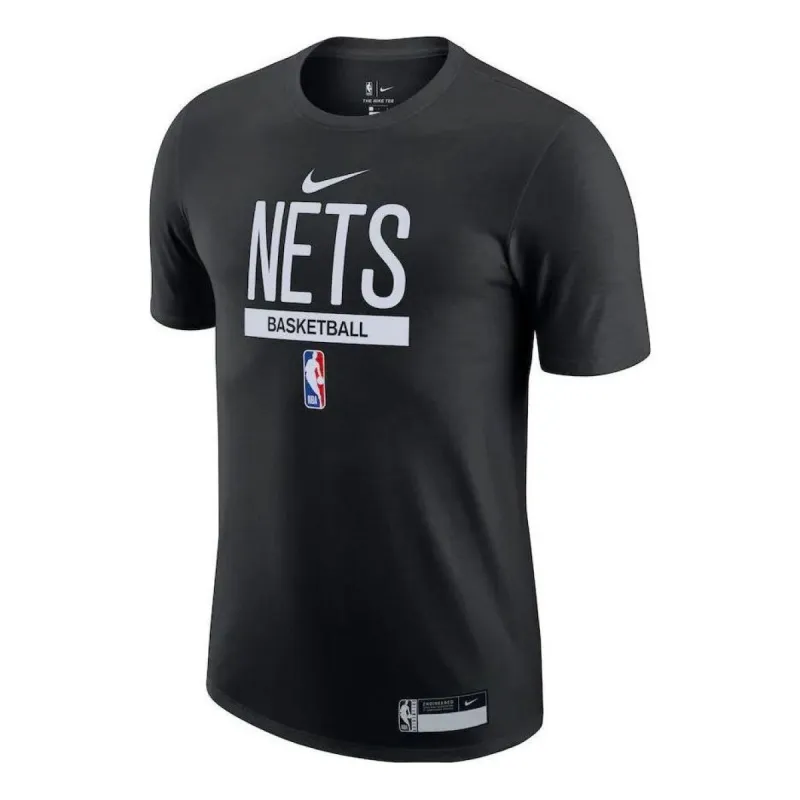 Nike x NBA Brooklyn NETS T-Shirts 'Black' DR6451-010 sold by KicksCrew
