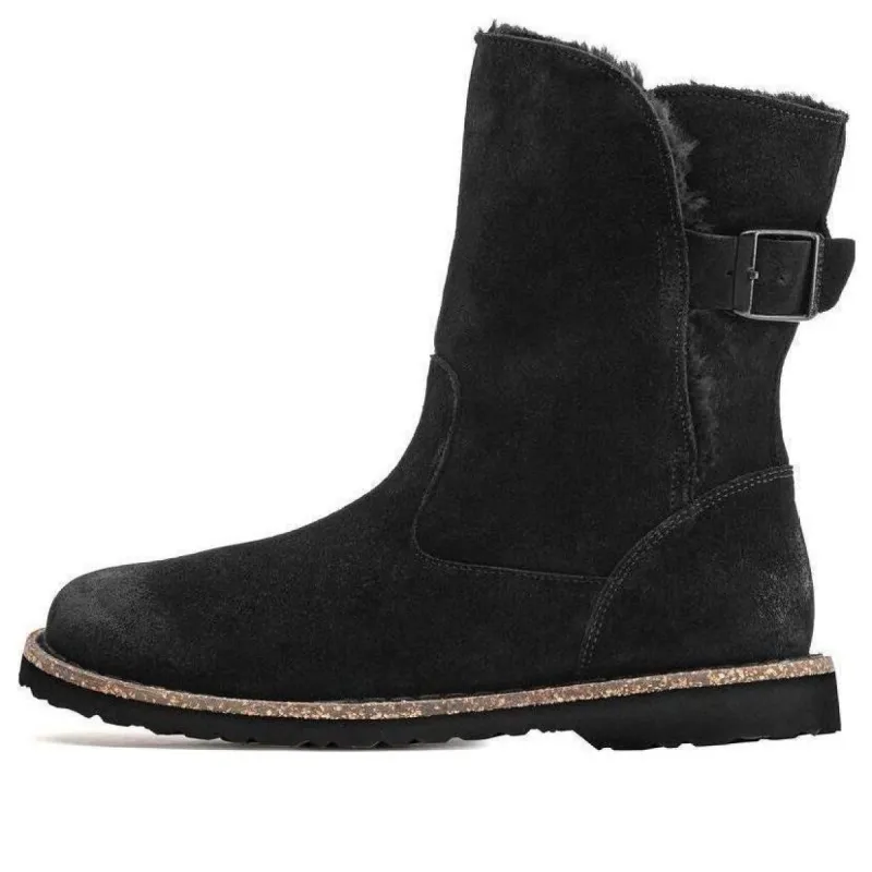 (WMNS) Birkenstock Uppsala Shearling Suede Leather Narrow Fit 'Black' 1020658 sold by KicksCrew