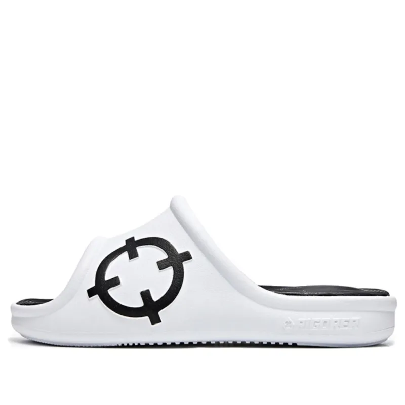 Rigorer Big Logo Sandals 'White Black' Z121360511-WHTBLK sold by KicksCrew