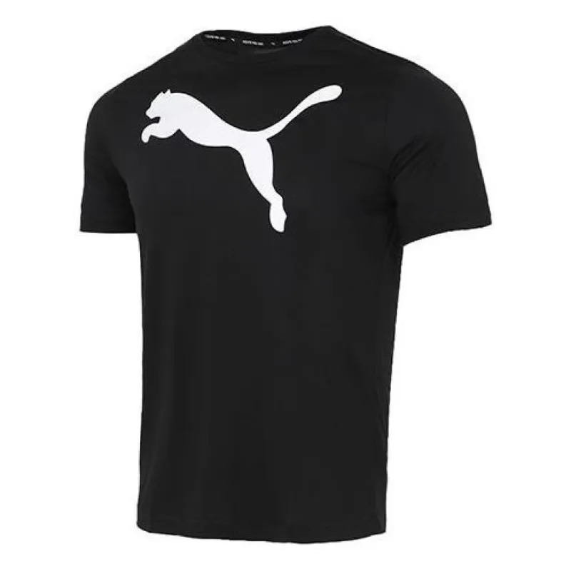 Puma Active Big Logo Tee 'Black White' 588860-01 sold by KicksCrew