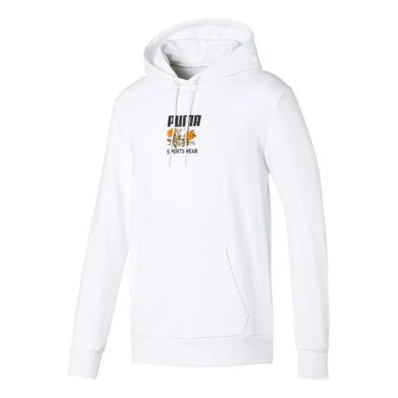 Puma Trend Aop Graphic Hoodie 'White Black Yellow' 596726-02 sold by KicksCrew