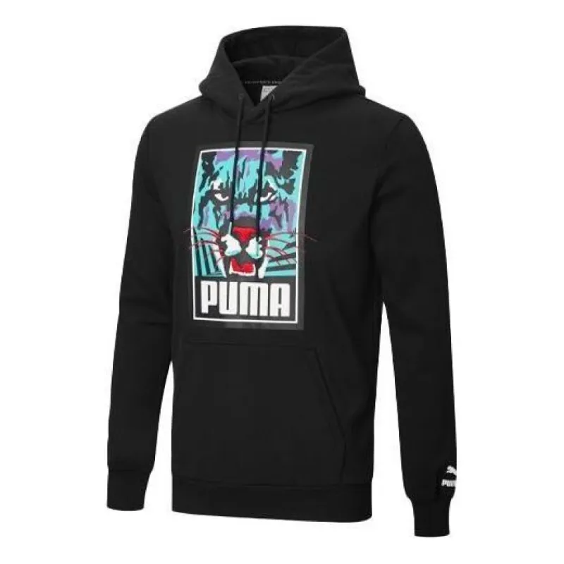 Puma Claw Pack Hoodie 'Black White Blue' 596632-01 sold by KicksCrew