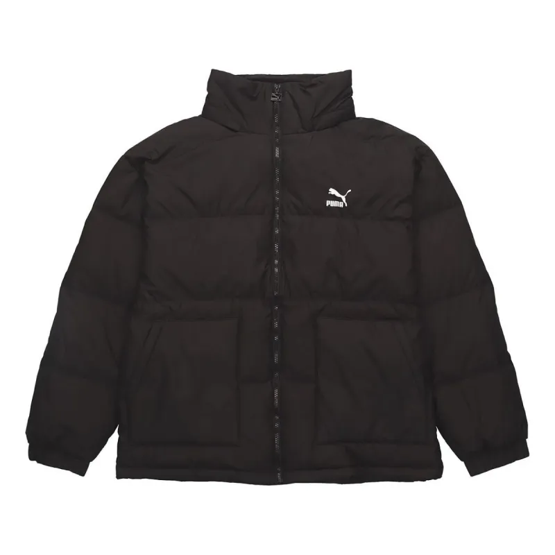 Puma Classics Down Puffer Jacket 'Black White' 596548-01 sold by KicksCrew