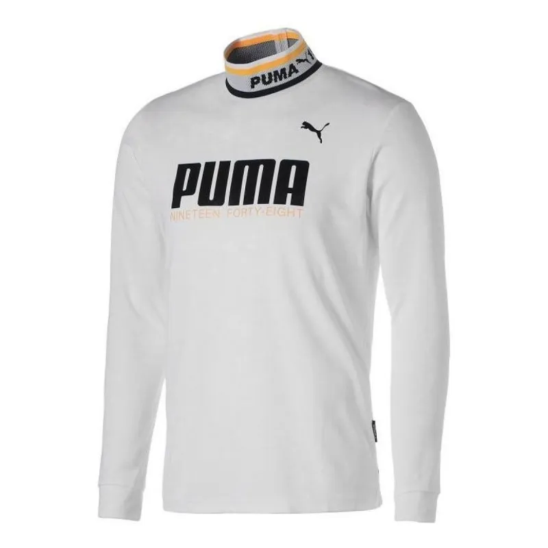 Puma Golf Rib Collar Mock Neck Long Sleeve T-Shirt 'White' 539365-04 sold by KicksCrew