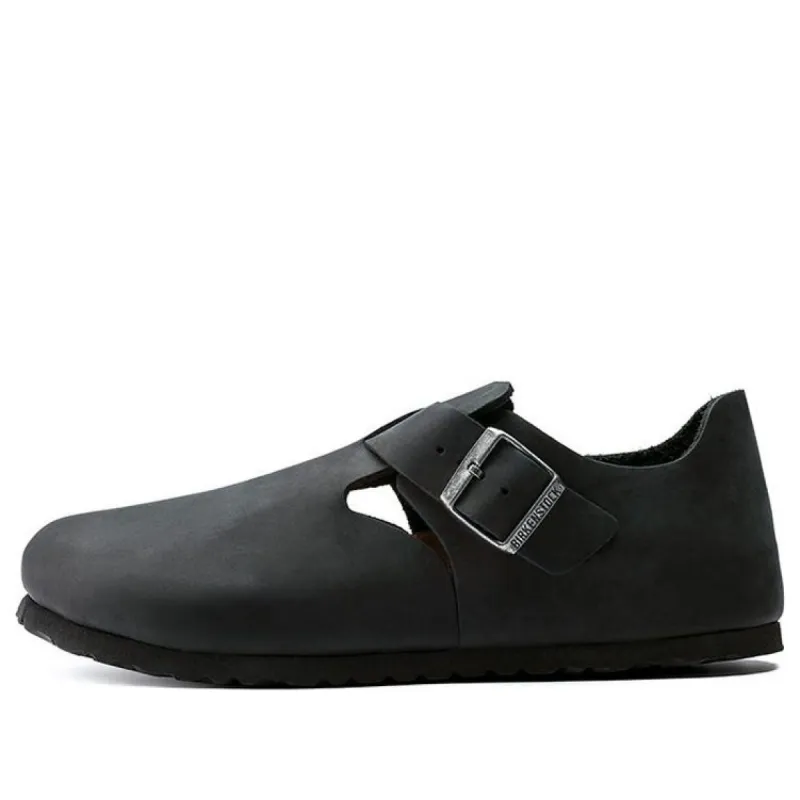 Birkenstock London Oiled Leather 'Black' 166541 sold by KicksCrew