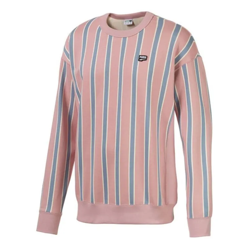 Puma Downtown Long Sleeve Sweater 'Pink Blue' 596029-14 sold by KicksCrew