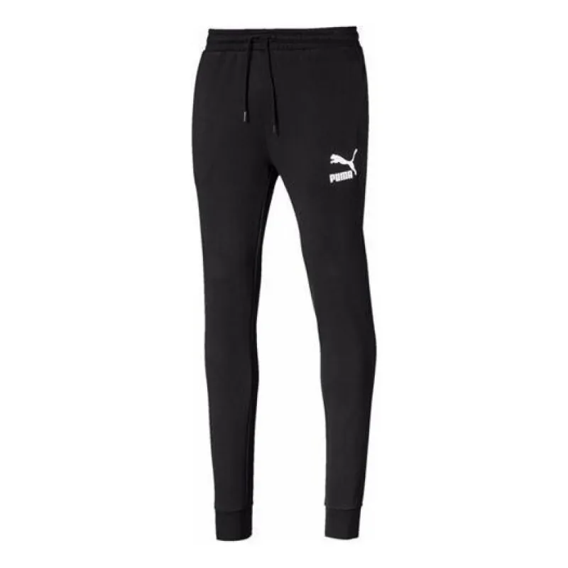 Puma Regular Track Sweatpants 'Black White' 595894-01 sold by KicksCrew