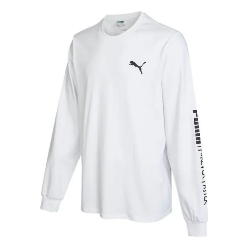 Puma Handwriting Long Sleeve T-Shirt 'White' 539531-02 sold by KicksCrew