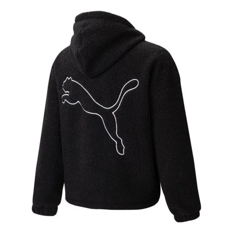 Puma EMB Sherpa Jacket 'Black' 539568-01 sold by KicksCrew