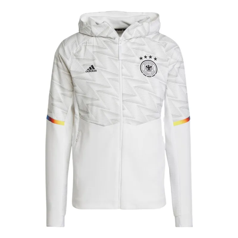 adidas Germany Game Day Full-Zip Travel Hoodie 'White' IC4377 sold by KicksCrew