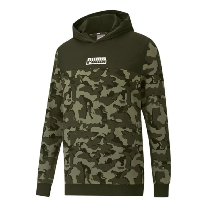 Puma Moletom Camo Printed Masculino Hoodie 'Green Black' 588499-70 sold by KicksCrew
