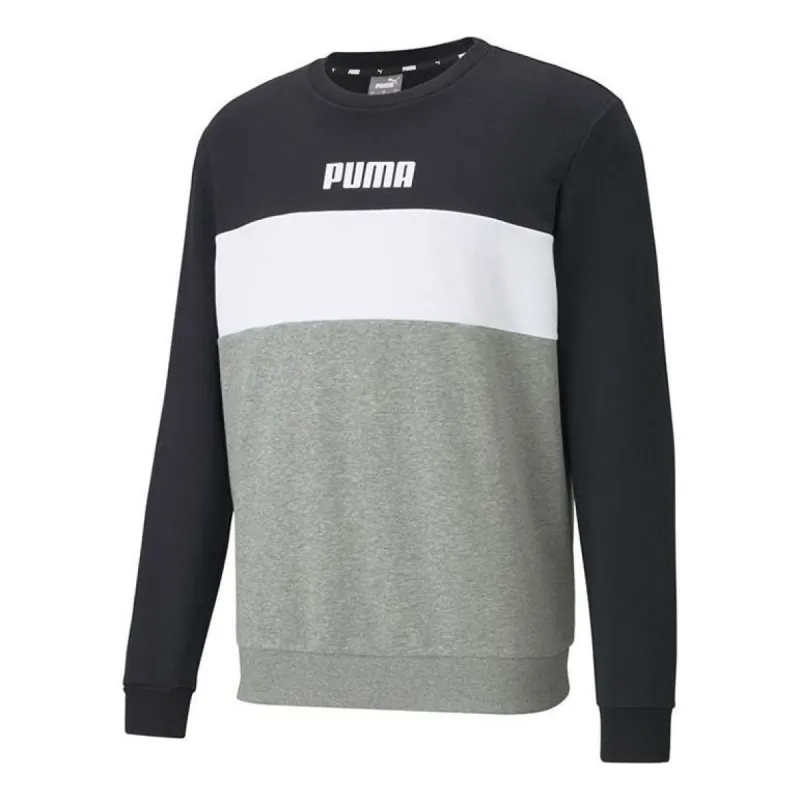 Puma Double Down Sweatshirt 'Grey White Black' 587156-01 sold by KicksCrew