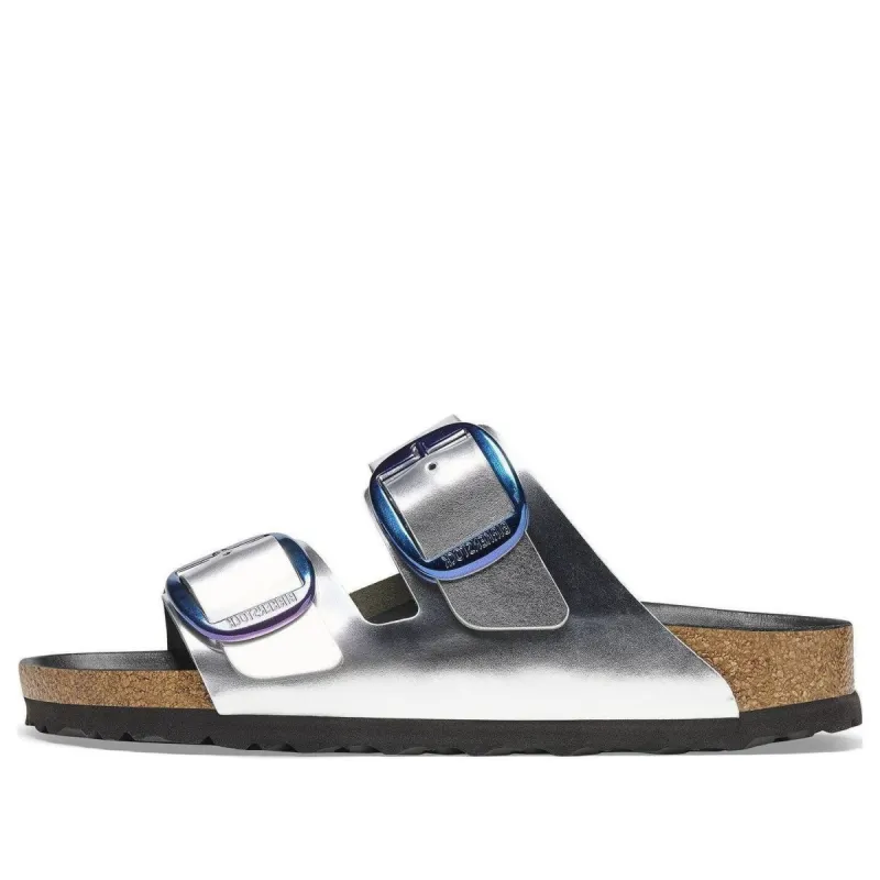 (WMNS) Birkenstock Arizona Big Buckle Natural Leather Narrow Fit 'Metalic Silver' 1025357 sold by KicksCrew