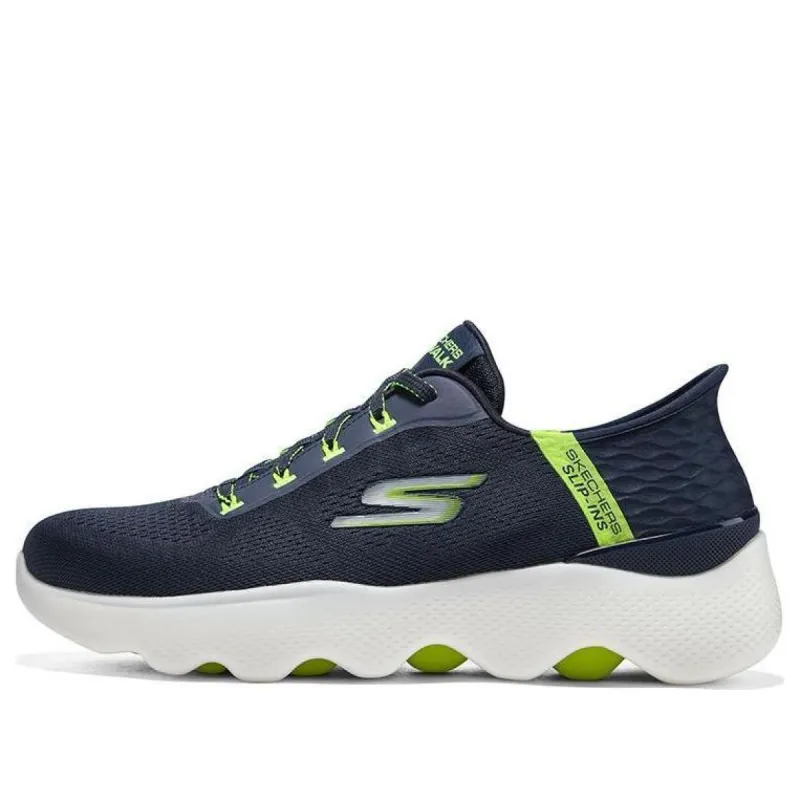 Skechers Go Walk Massage Fit 'Navy Lime' 216410-NVLM sold by KicksCrew