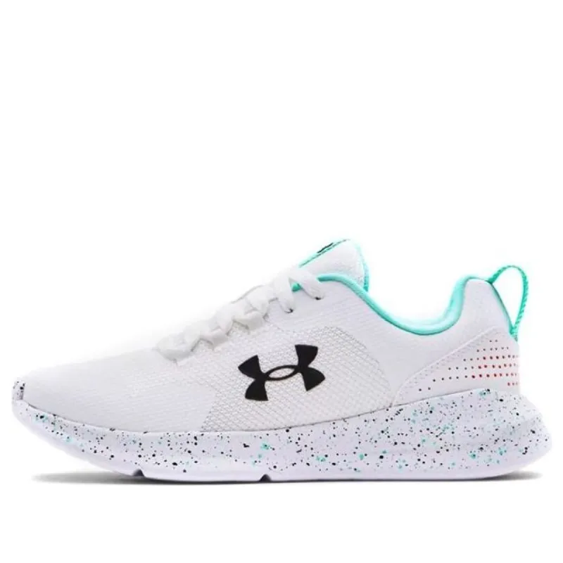 (WMNS) Under Armour Essential NM Wide 'Paint Splatter White Black' 3025682-100 sold by KicksCrew